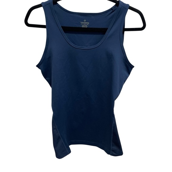 Tommie Copper for Women Lower Back Support Tank Compression Shirt large blue - Picture 1 of 7